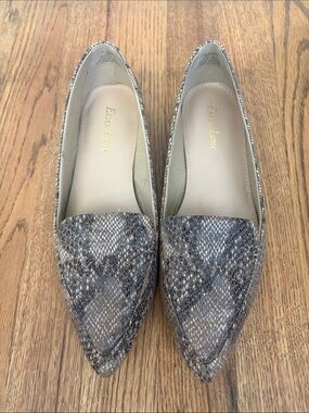 Essex Lane Aleanor Snakeskin Print Flats
